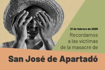Imagen que representa y simboliza y refuerza el contenido de la noticia: 21 años de la masacre de San José de Apartadó y su legado en la memoria campesina