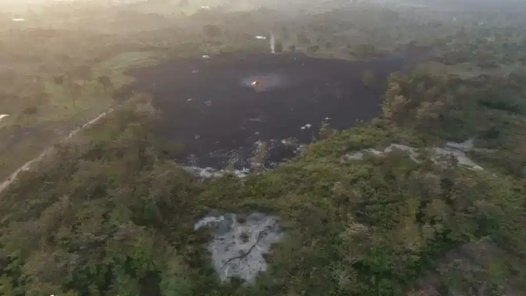 Daños en vías y acueducto tras erupción de volcán de lodo en San Juan de Urabá Imagen que representa y simboliza y refuerza el contenido de la noticia: Daños en vías y acueducto tras erupción de volcán de lodo en San Juan de Urabá