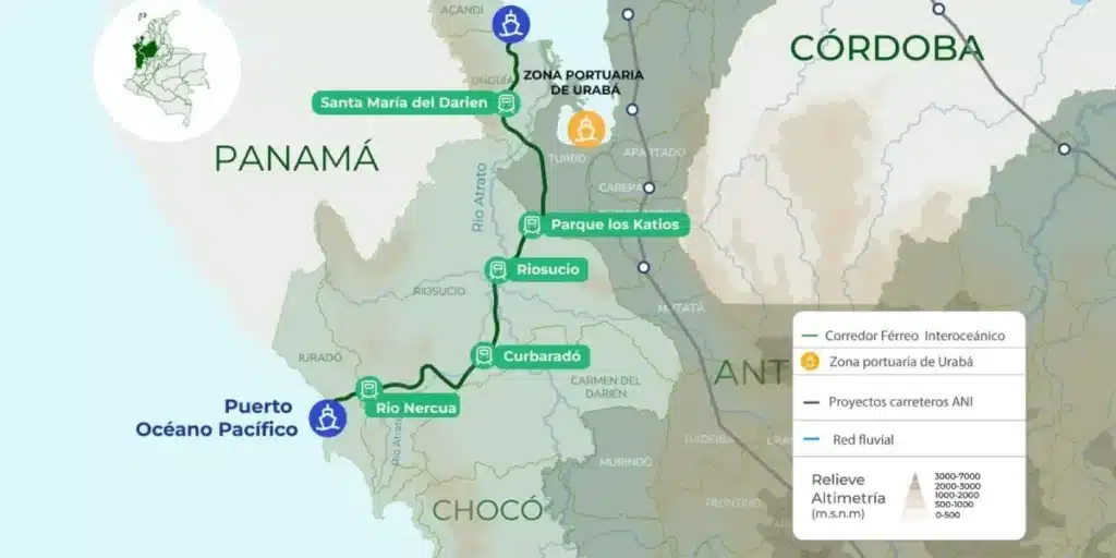 Imagen que representa y simboliza y refuerza el contenido de la noticia: Colombia presentará en Francia proyecto de megatren interoceánico