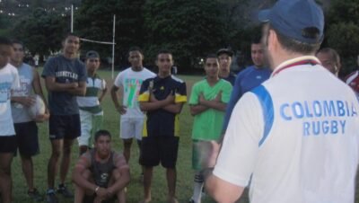 Imagen que representa y simboliza y refuerza el contenido de la noticia: Buenaventura y Apartadó comparten experiencias de inclusión social en rugby con Venezuela