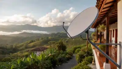 Imagen que representa y simboliza y refuerza el contenido de la noticia: Conexión satelital en 3480 puntos mejora la vida en Antioquia