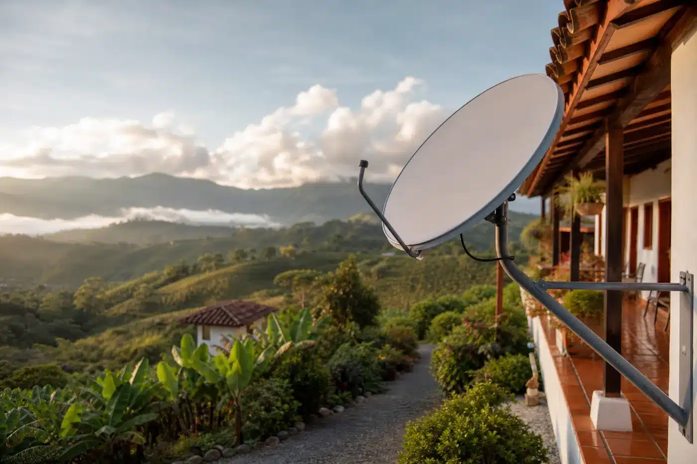 Imagen que representa y simboliza y refuerza el contenido de la noticia: Conexión satelital en 3480 puntos mejora la vida en Antioquia